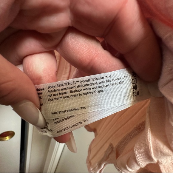 Eileen Fisher Pink Ribbed Women's Top - Picture 6 of 6